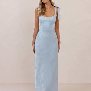 Park & Fifth Mercer Dress Size XSXS / Powder Blue Jacquard - NWT